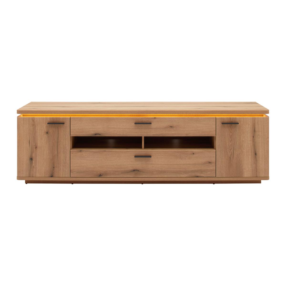 TV-Element Alameda Eichefarben - Eichefarben/Anthrazit, MODERN, Holzwerkstoff/Metall (210/65/50cm) - Based