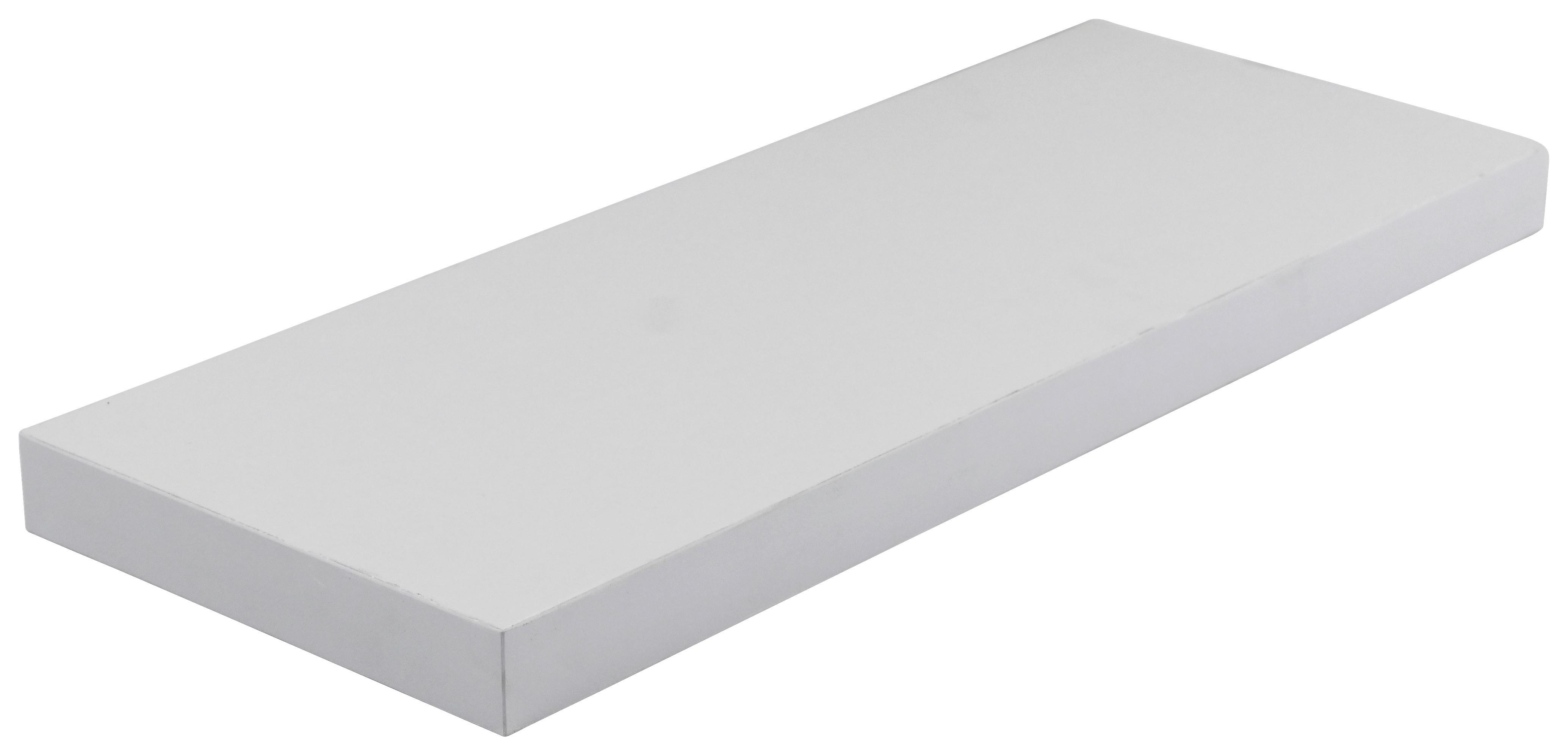 PÓŁKA ŚCIENNA SIMPLE - biały, Basics, materiał drewnopochodny/metal (60/3,8/23,5cm) - Boxxx