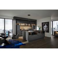 Einbauküche Perfect Plus in Silberfarben / Eichefarben - Eichefarben/Silberfarben, MODERN, Holzwerkstoff - Nolte Küchen