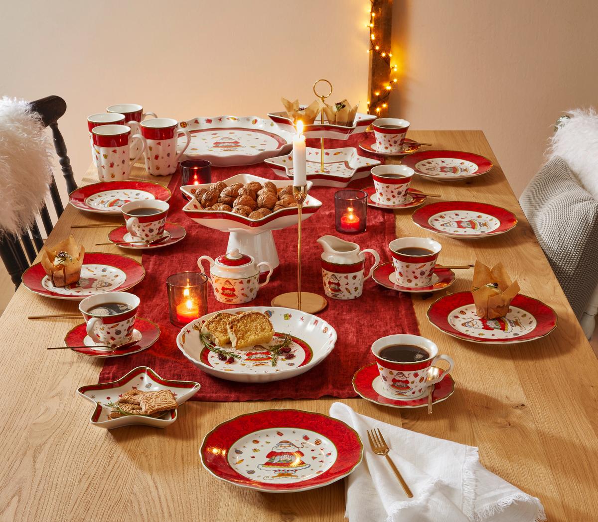 SERWIS KAWOWY CHRISTMAS DREAM - różnokolorowy, Basics, ceramika - X-Mas