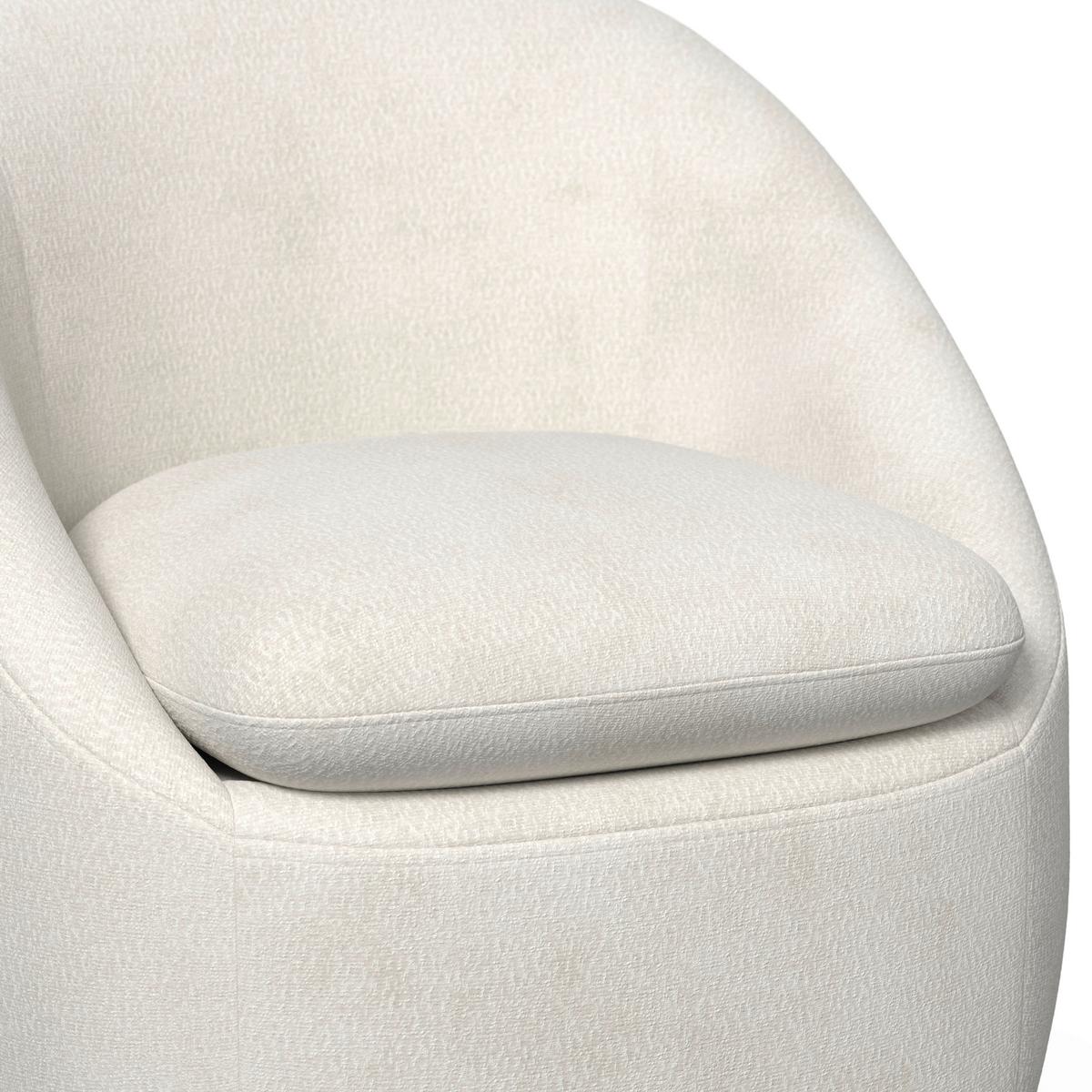 Sessel Dora Chenille Weiß - Schwarz/Weiß, MODERN, Holz/Textil (77/74/73cm)