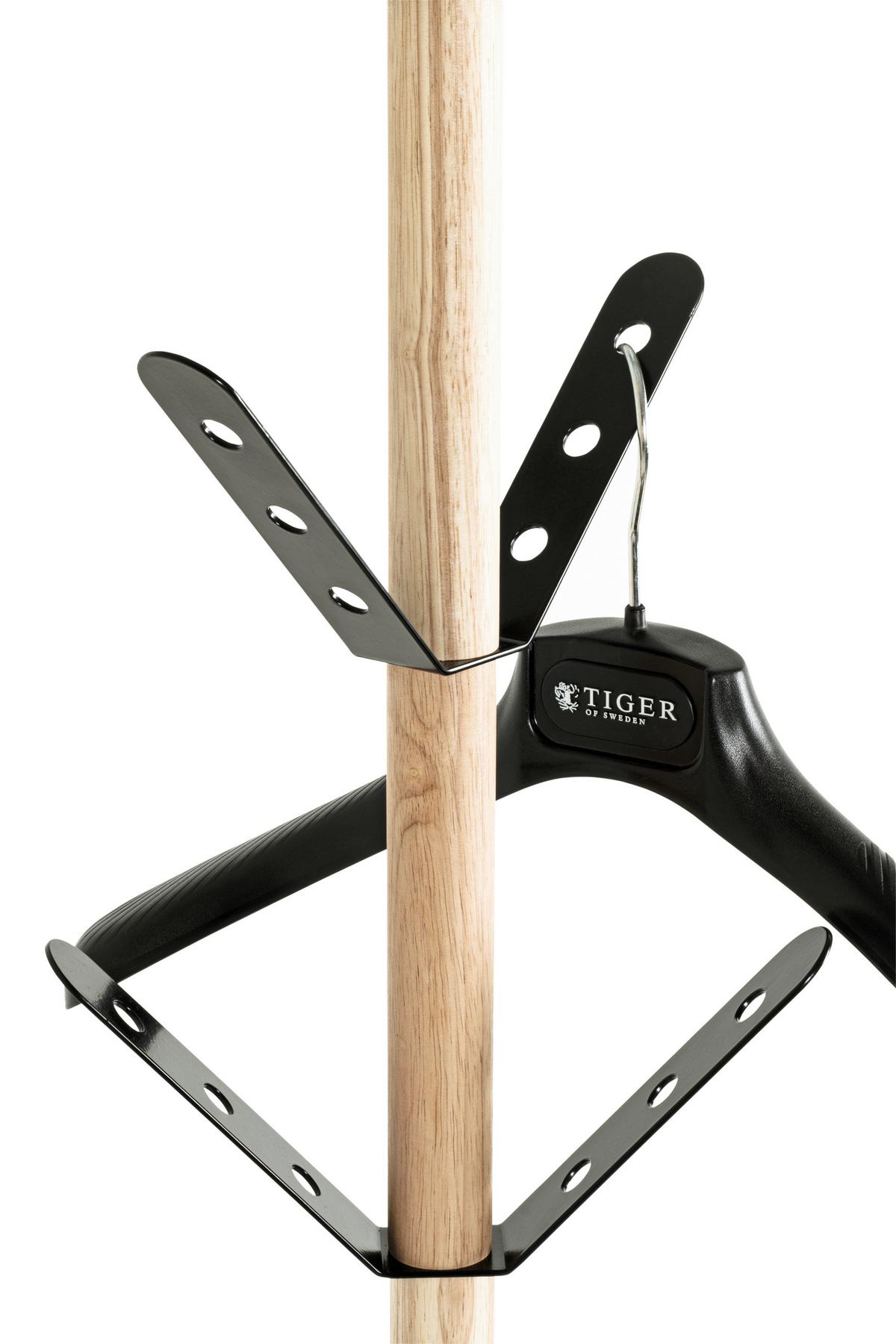 Kleiderständer Bernie Naturfarben/Schwarz - Schwarz/Naturfarben, MODERN, Holz/Stein (37/179cm) - Mömax