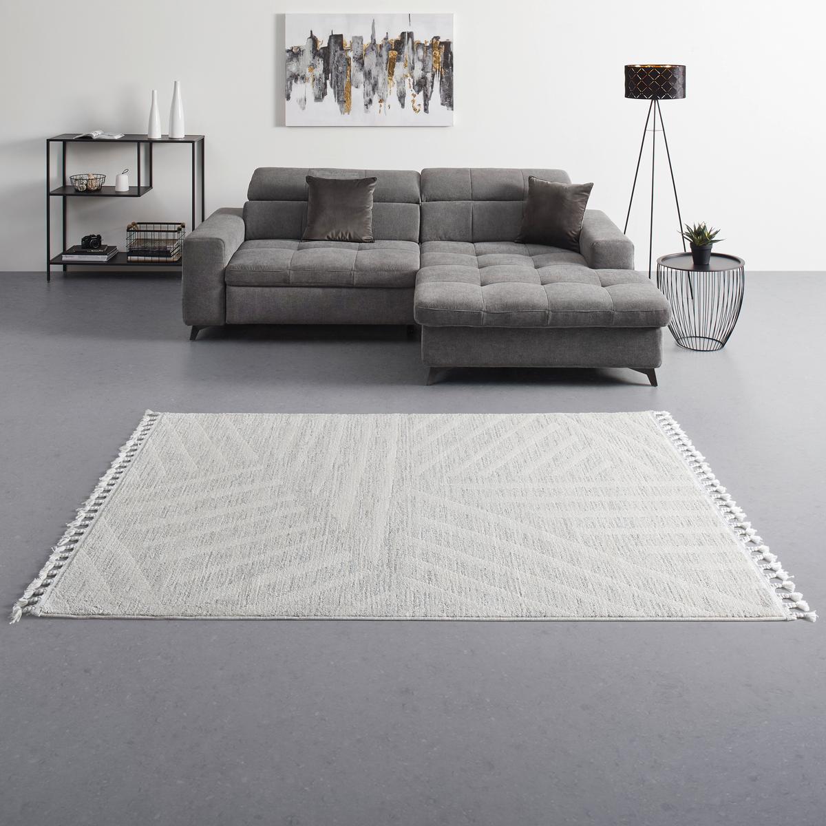 Webteppich Kel Air 3 Naturfarben ca. 160x230cm - Perlmutt/Alabasterfarben, MODERN, Textil (160/230cm) - Mömax