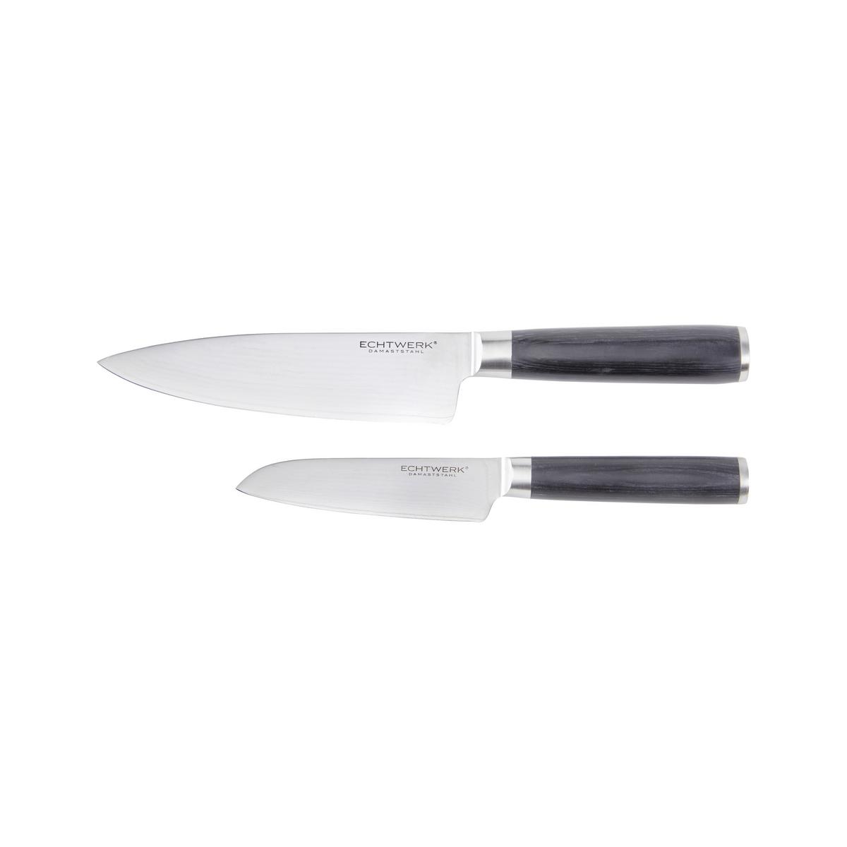 Set Nožev Damaszener, 2-Delni - srebrne barve/črna, Moderno, kovina - Echtwerk