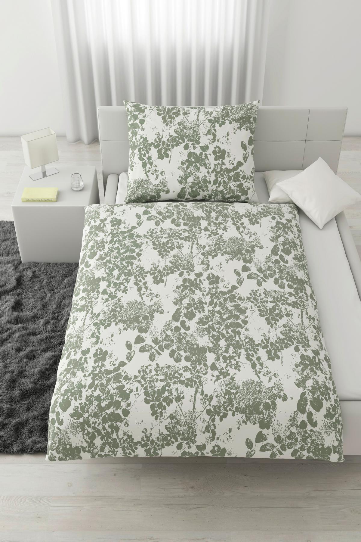 Ágyneműhuzat-garnitúra Skuggan - zsályazöld, Romantik / Landhaus, textil (140/200cm) - Modern Living