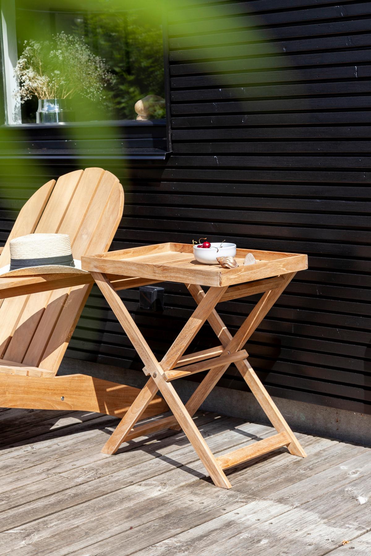 TABLETTTISCH TRAY TABLE - Teakfarben, KONVENTIONELL, Holz (60/40/65cm) - MID.YOU