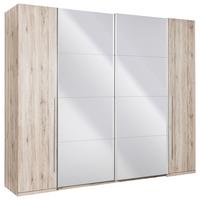 Garderobna Omara Match 2, Barva Hrasta, 270 Cm - barve aluminija/hrast san remo, Konvencionalno, umetna masa/steklo (270/225/61cm) - Modern Living