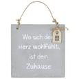 Dekoschild Nicole Verschiedene Sprüche - Grau, Stein (1,5/19,5/20cm)