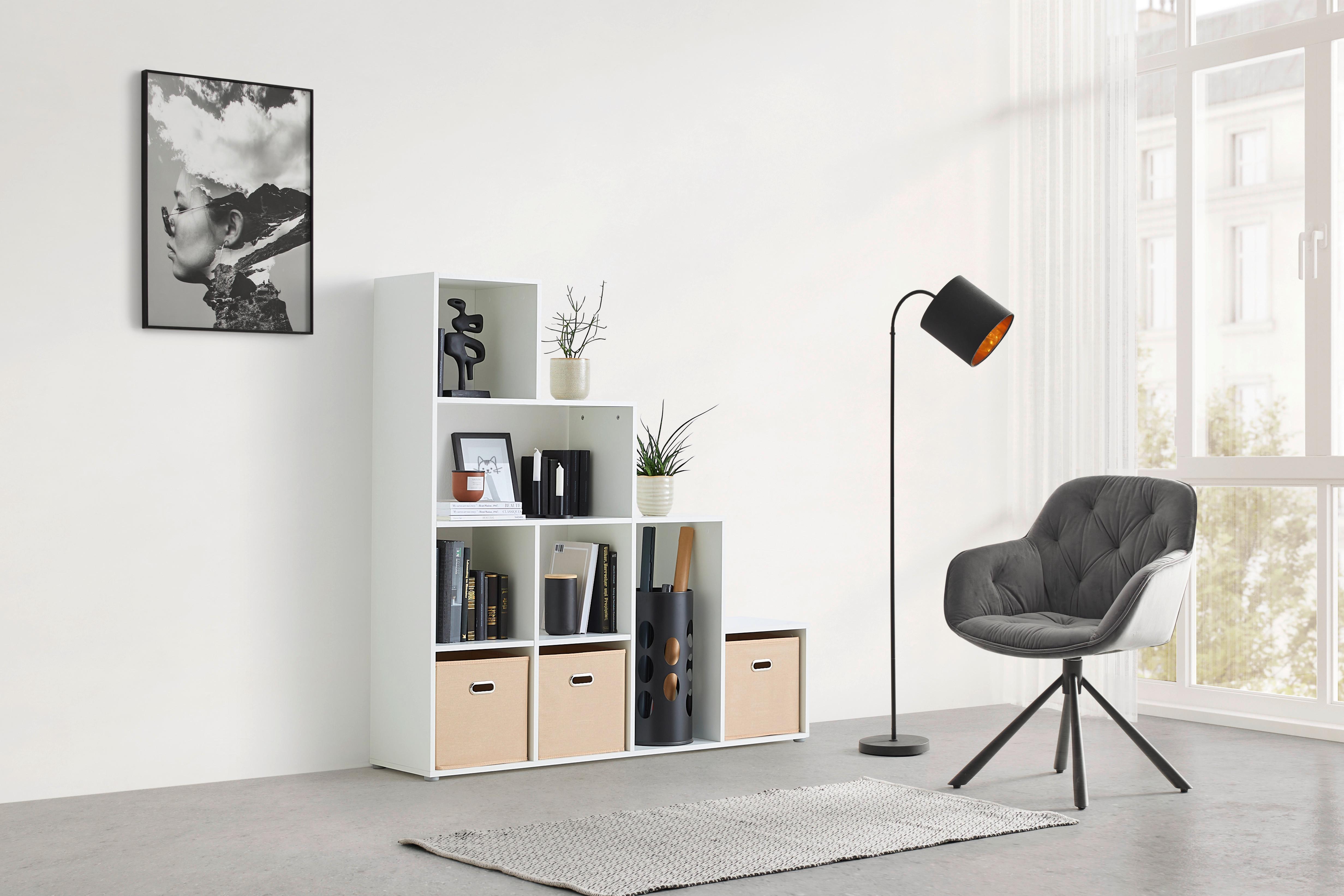 Regal Cassa 2 Weiß - Weiß, KONVENTIONELL, Holzwerkstoff (148/150/35cm) - Mömax