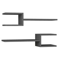 Wandboard Fork ca. 75x17x20 cm Anthrazit - Anthrazit, Design, Holzwerkstoff (75/17/20cm) - Livetastic
