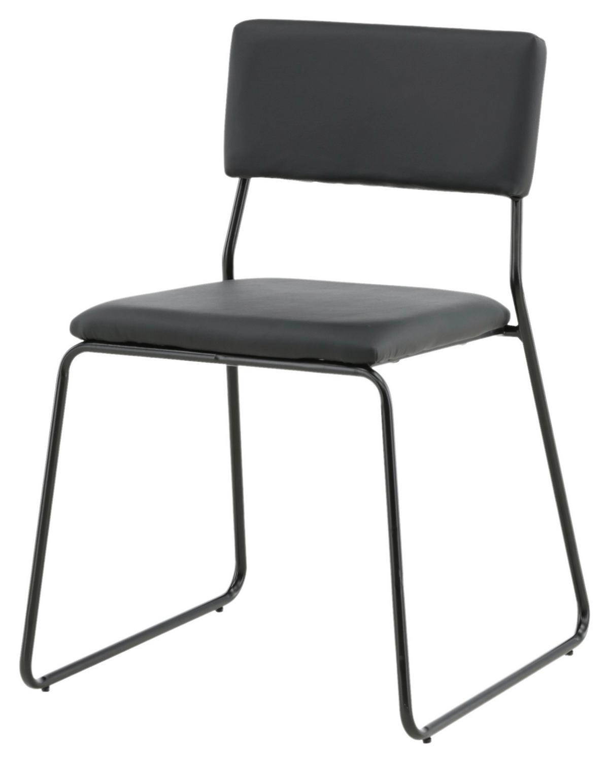 STUHL-SET KENTH - Schwarz, Design, Textil/Metall (40/76/52cm) - Livetastic