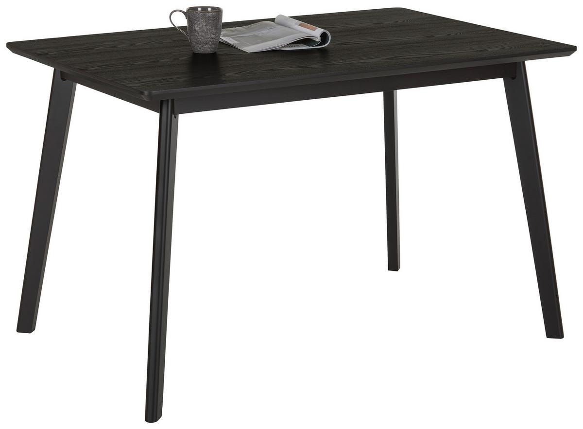 Esstisch aus Esche/Kiefer ca. 120x80cm - Schwarz, Modern, Holz/Holzwerkstoff (120/80/76cm) - Zandiara