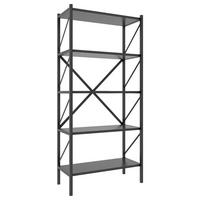 Regal Insasi, Siva - antracit, Moderno, leseni material (66/160/34cm) - MID.YOU