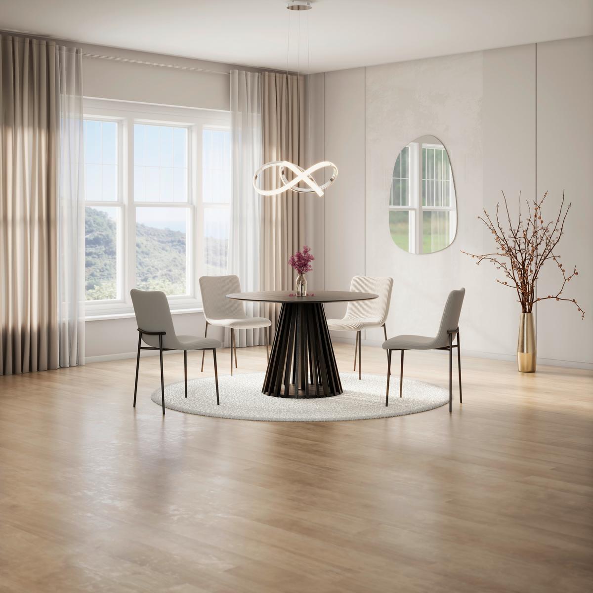 STÓŁ DO JADALNI ENNIO - czarny, Modern, drewno (120/120/75cm) - Bessagi Home