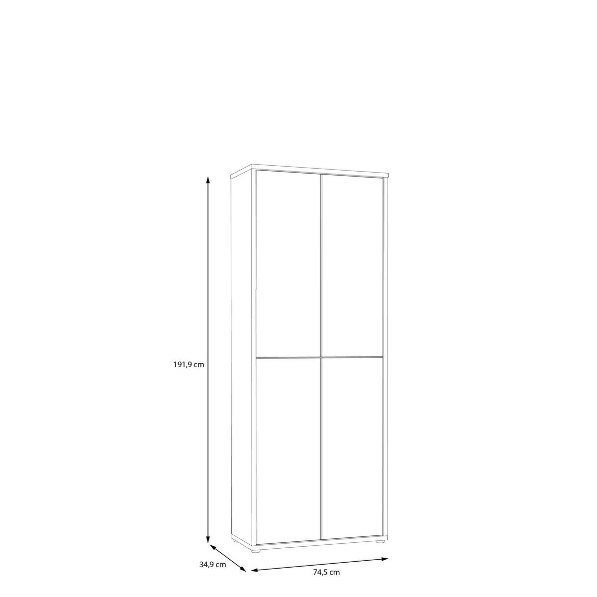 Ormar Za Cipele Alice - terakota, Moderno, drvni materijal (74,5/191,9/34,9cm) - Modern Living