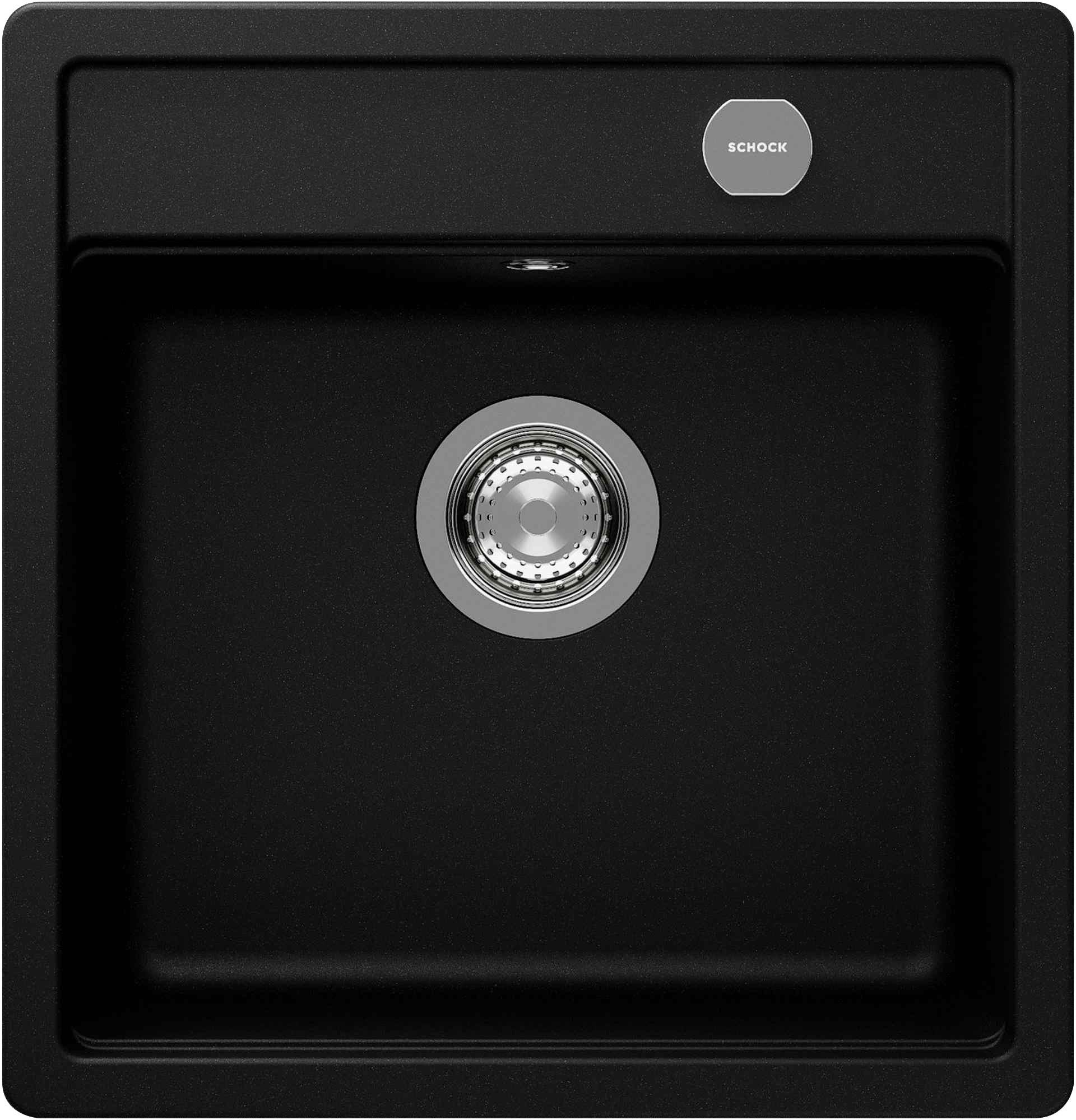 Spüle Monn100Sapur Schwarz - Schwarz, MODERN, Stein (49/51cm) - Schock