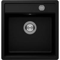 Spüle Monn100Sapur Schwarz - Schwarz, MODERN, Stein (49/51cm) - Schock