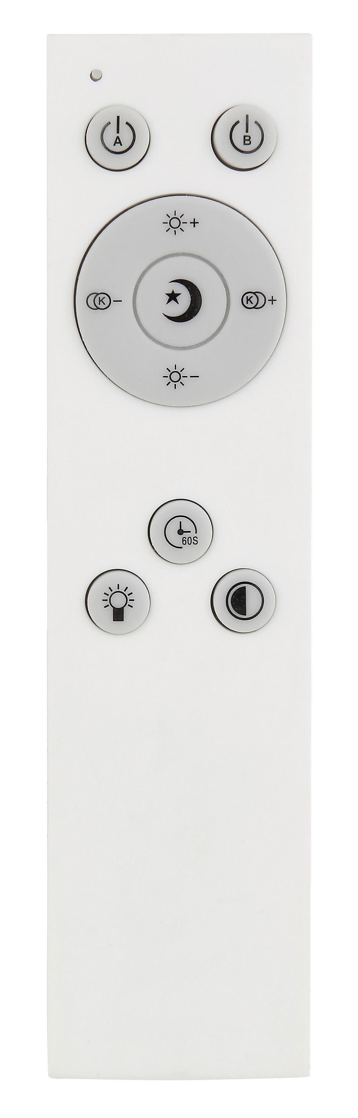 LED-DECKENLEUCHTE 48118-30 - Weiss/Opal, Design, Kunststoff/Metall (45/45/16,1cm) - Globo
