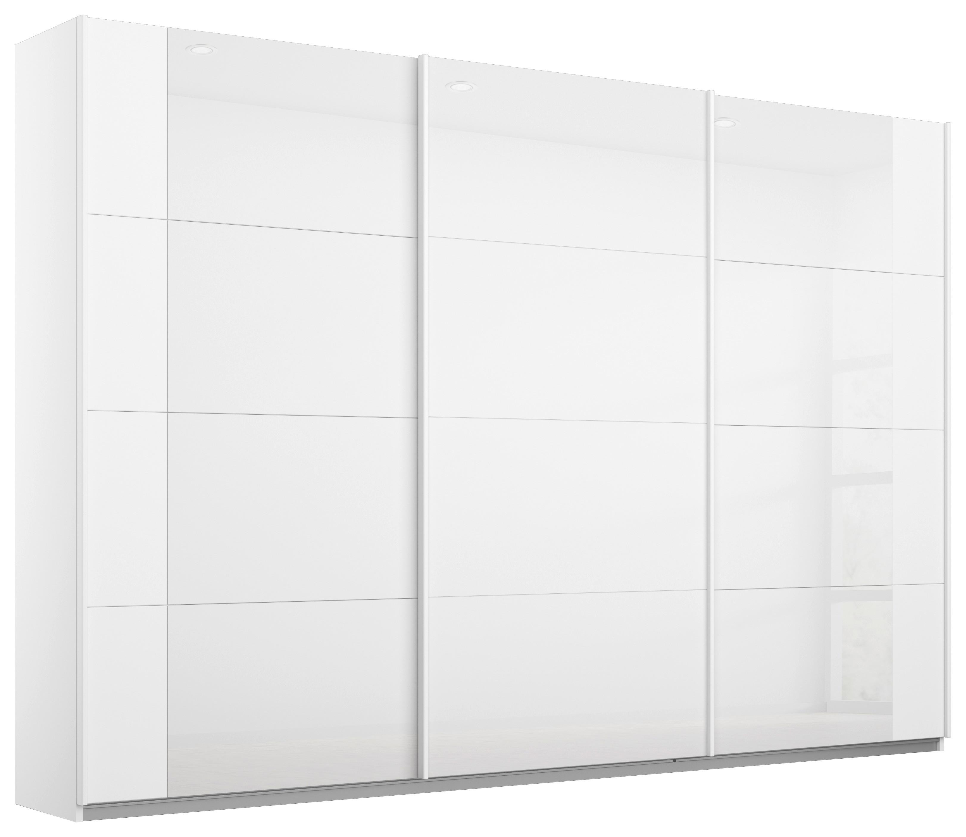 Ormar S Kliznim Vratima Artemis - bijela/bijela visoki sjaj, Moderno, staklo/drvni materijal (271/210/62cm) - Modern Living