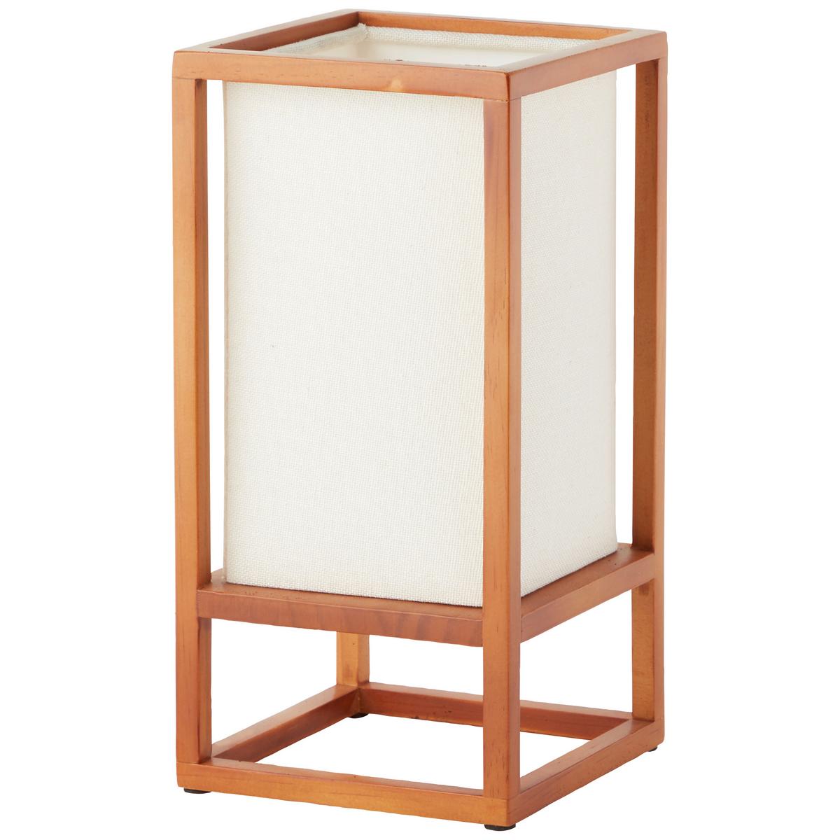 Tischleuchte Seaside in Naturfarben max. 40 Watt - Naturfarben/Weiß, Natur, Holz/Textil (25/12,5/12,5cm) - Brilliant