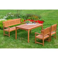 Vrtni Stol Lima, Masivno - naravne barve, Basics, les (58/90/58cm) - Gardenson