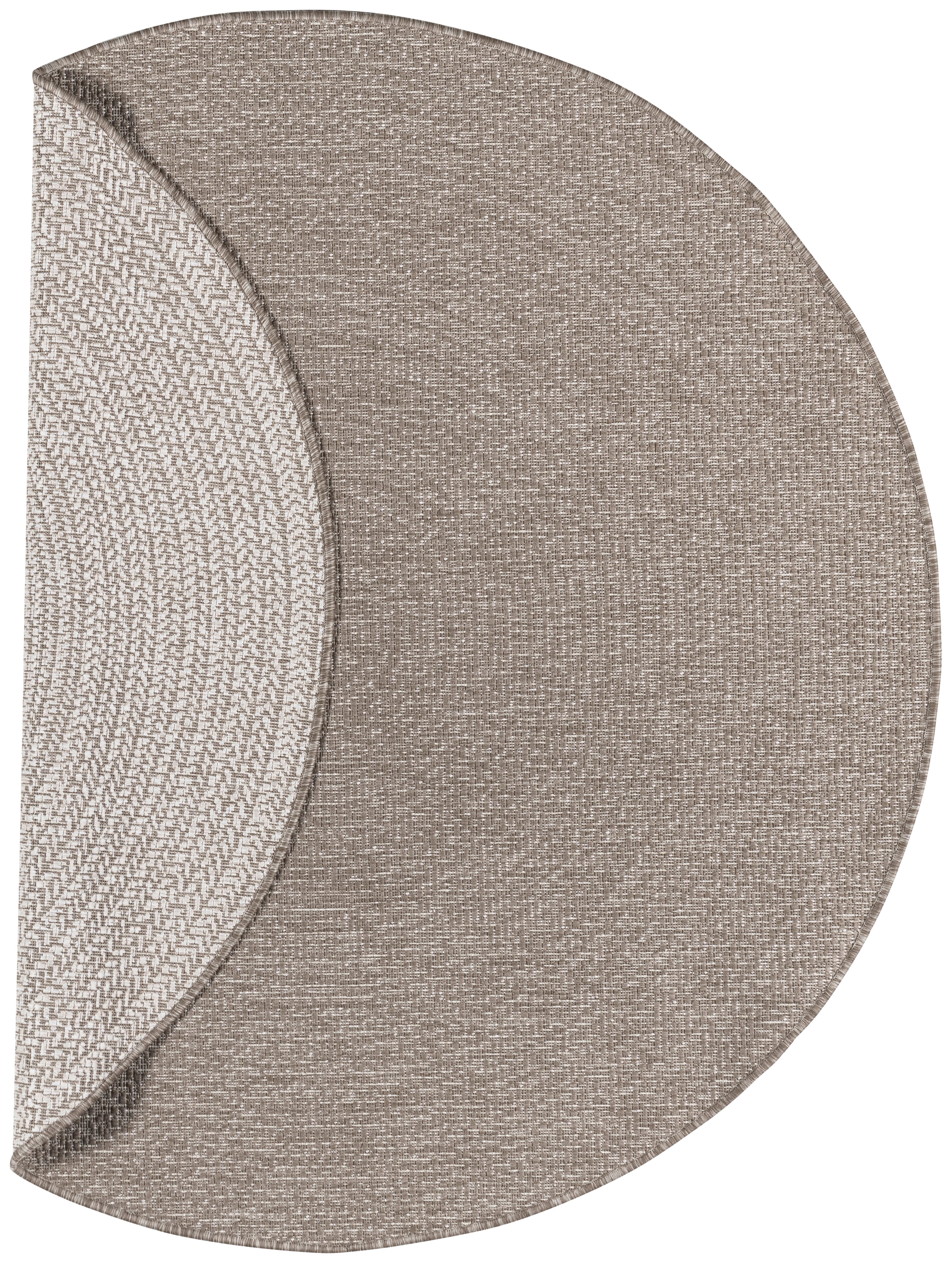 Flachwebeteppich Line in Braun Ø ca. 160cm - Braun, Modern, Textil (160cm) - Modern Living
