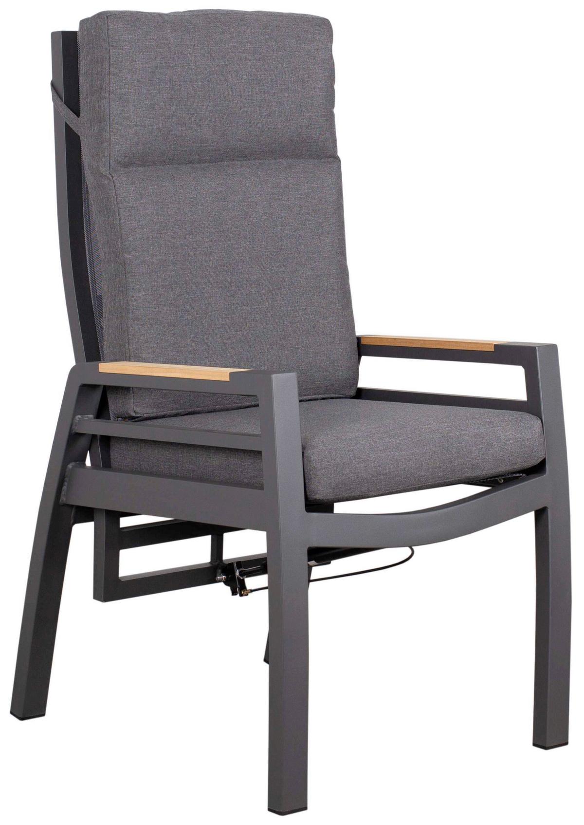 Garten-Relaxsessel-Set Montana 2er-Set Anthr. Relaxfunktion - Grau, KONVENTIONELL, Textil (60/109/67cm) - Gardenson