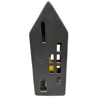 Dekohaus Luna Schwarz - Schwarz, KONVENTIONELL, Keramik (7,8/20,7/7,8cm) - Mömax