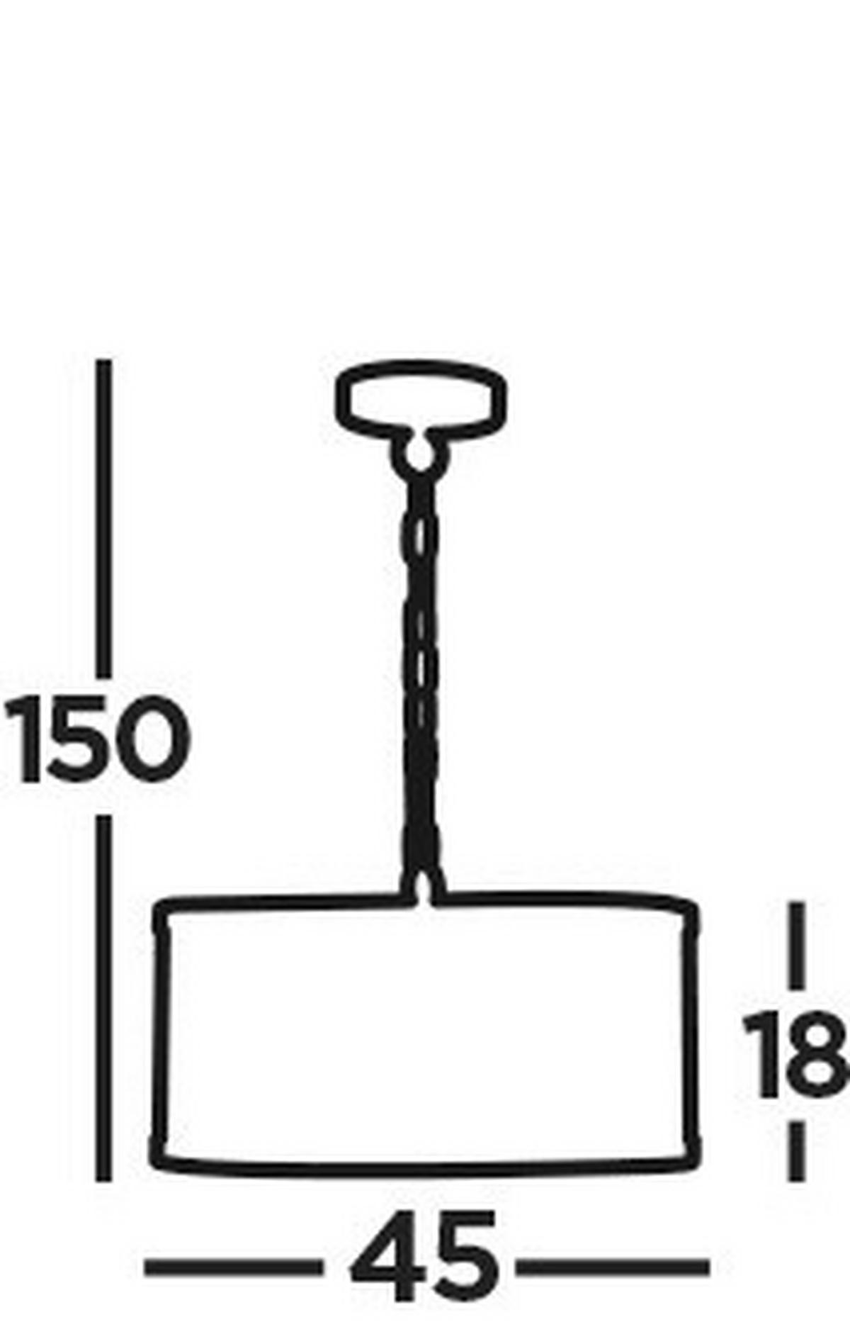 Függőlámpa Fishnet 12483-3bk - fekete, Lifestyle, fém (45/150cm)