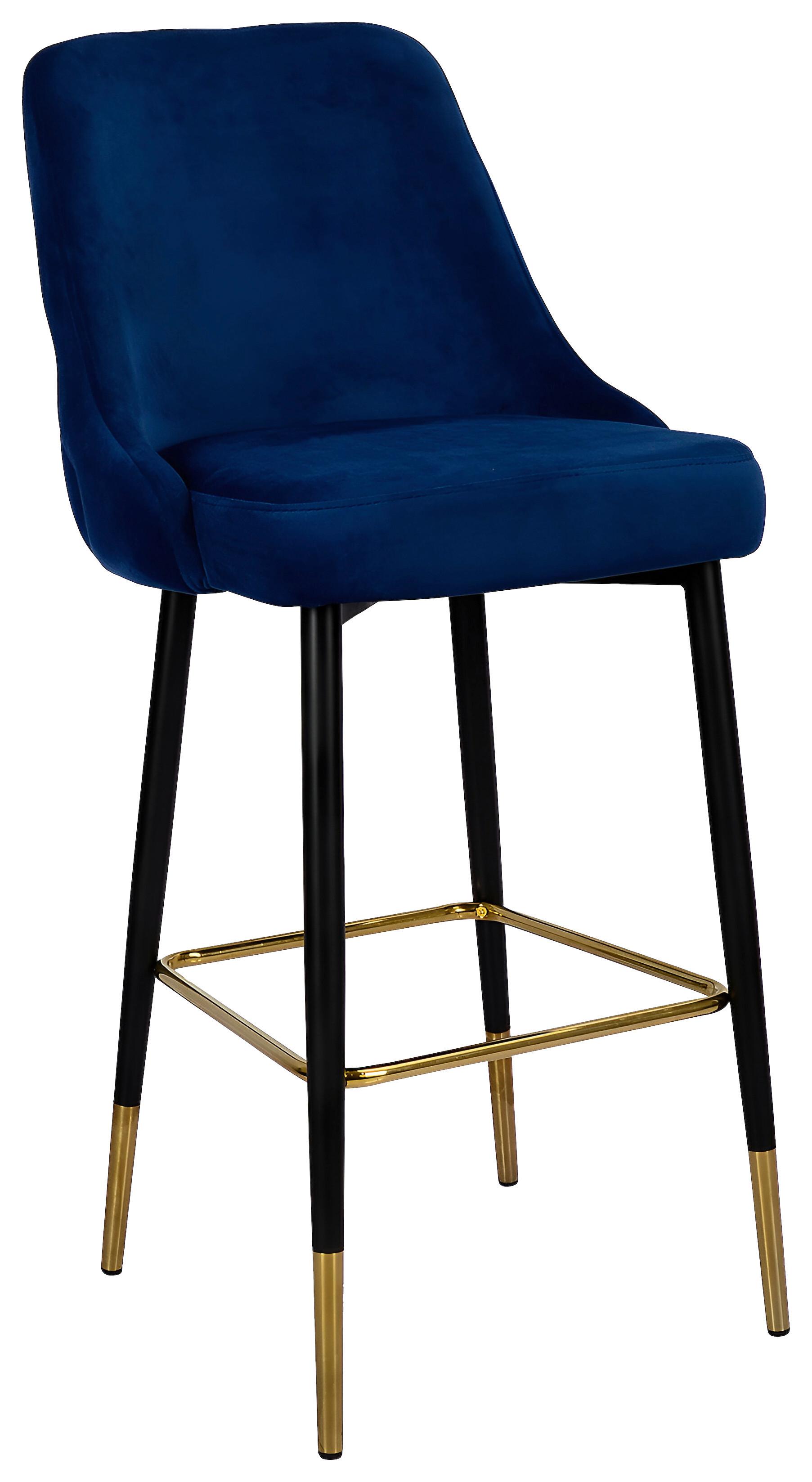 Bárszék Kzpjk-Blu - fekete/aranyszínű, Design, textil/fém (53/110/57cm) - Kayoom