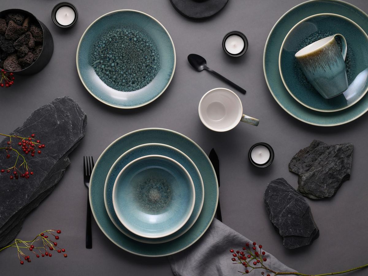 Kombinirani Servis Caldera Grün, 16-Delni - zelena/bela, Basics, keramika - Creatable