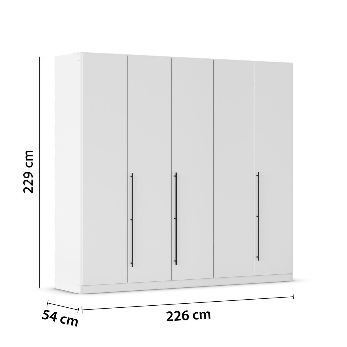 Șifonier Safari - alb/gri, Konventionell, material pe bază de lemn (226/229/54cm)