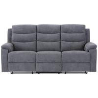 Canapea cu 3 locuri MANCHESTER - gri, Konventionell, textil (208/102/93cm) - Ondega