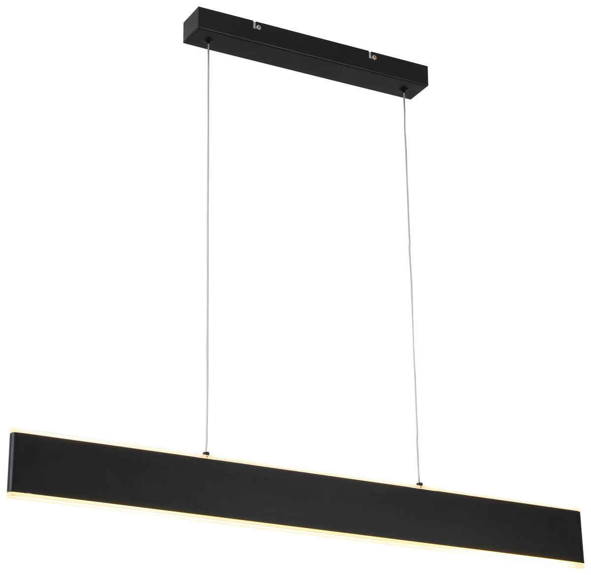 Led Függőlámpa Saki - fekete, Modern, műanyag/fém (90cm) - Premium Living