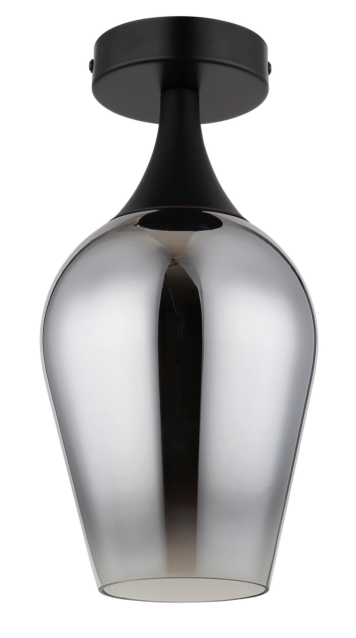 DECKENLEUCHTE 15552D3 - Klar/Chromfarben, Design, Glas/Metall (15/30cm) - Globo