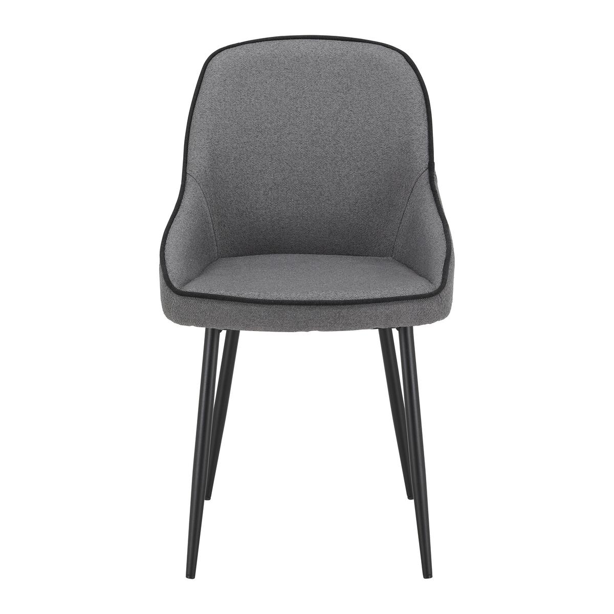 KRZESŁO JANA - ciemnoszary/czarny, Modern, metal/tkanina (50/84,5/59cm) - Bessagi Home