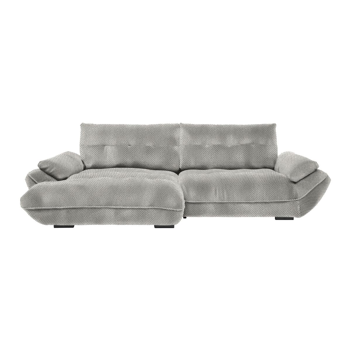 Wohnlandschaft Vivo Lavagrau - Lavagrau/Schwarz, MODERN, Kunststoff/Textil (179/63/317cm) - Premium Living