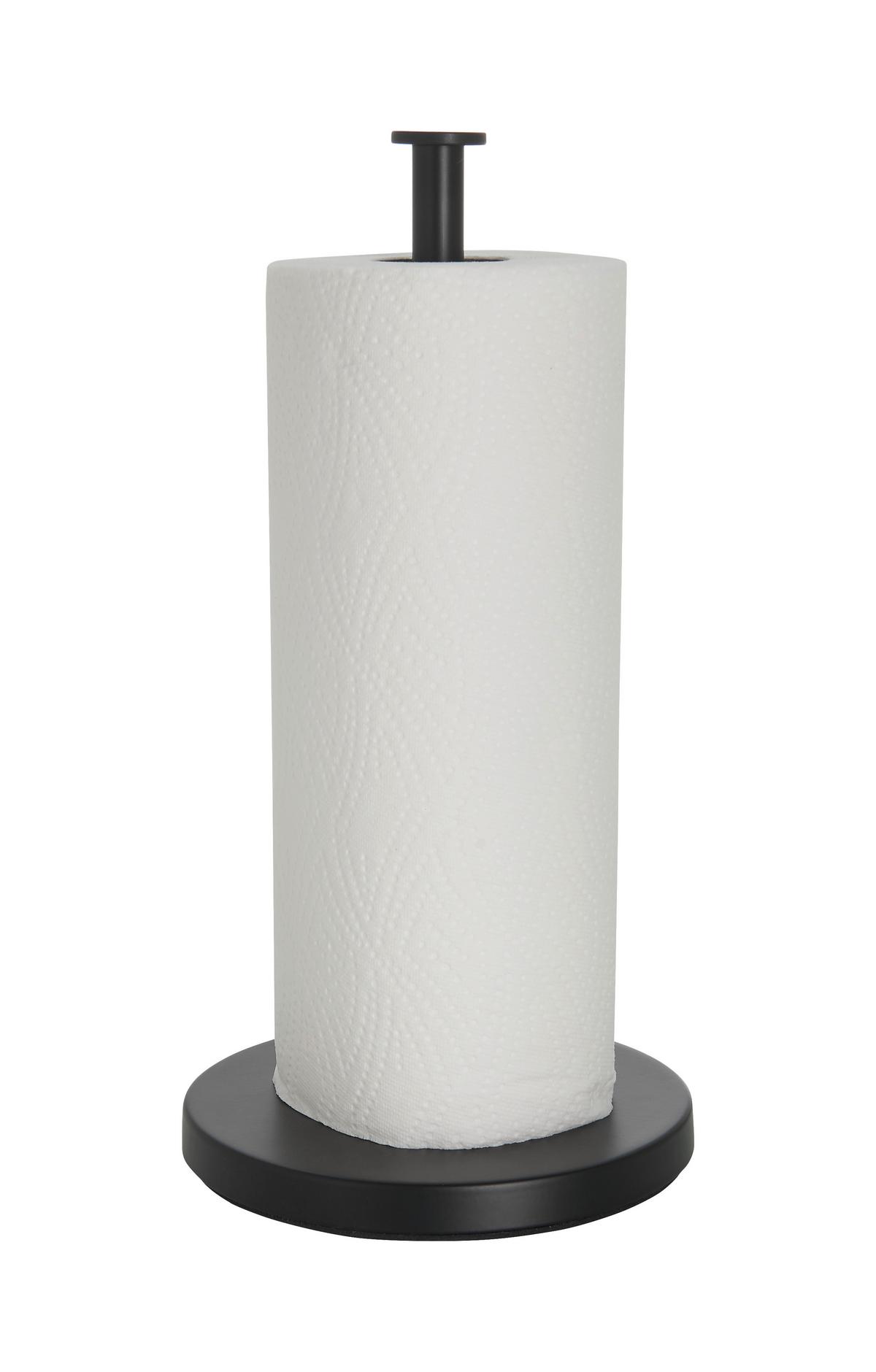 Suport rolă de bucătărie Leif - negru, Modern, plastic/metal (16/31cm) - Mömax