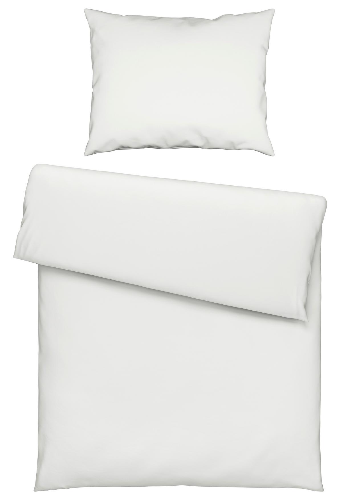 Bettwäsche Bio-Anna Uni Weiß ca. 140x200cm - Weiß, Natur, Textil (140/200cm) - ecoTree