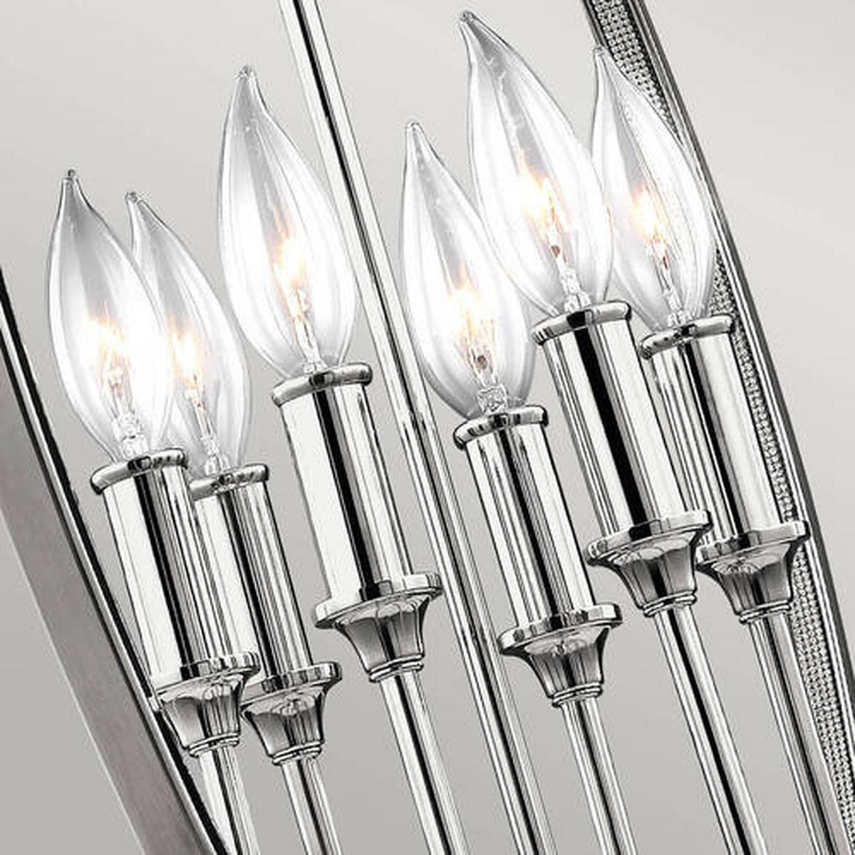 Viseća Svjetiljka  Corinne Fe-Corinne-6p-L - boje nikla, Konvencionalno, metal (62.2/86.4cm) - Elstead Lighting