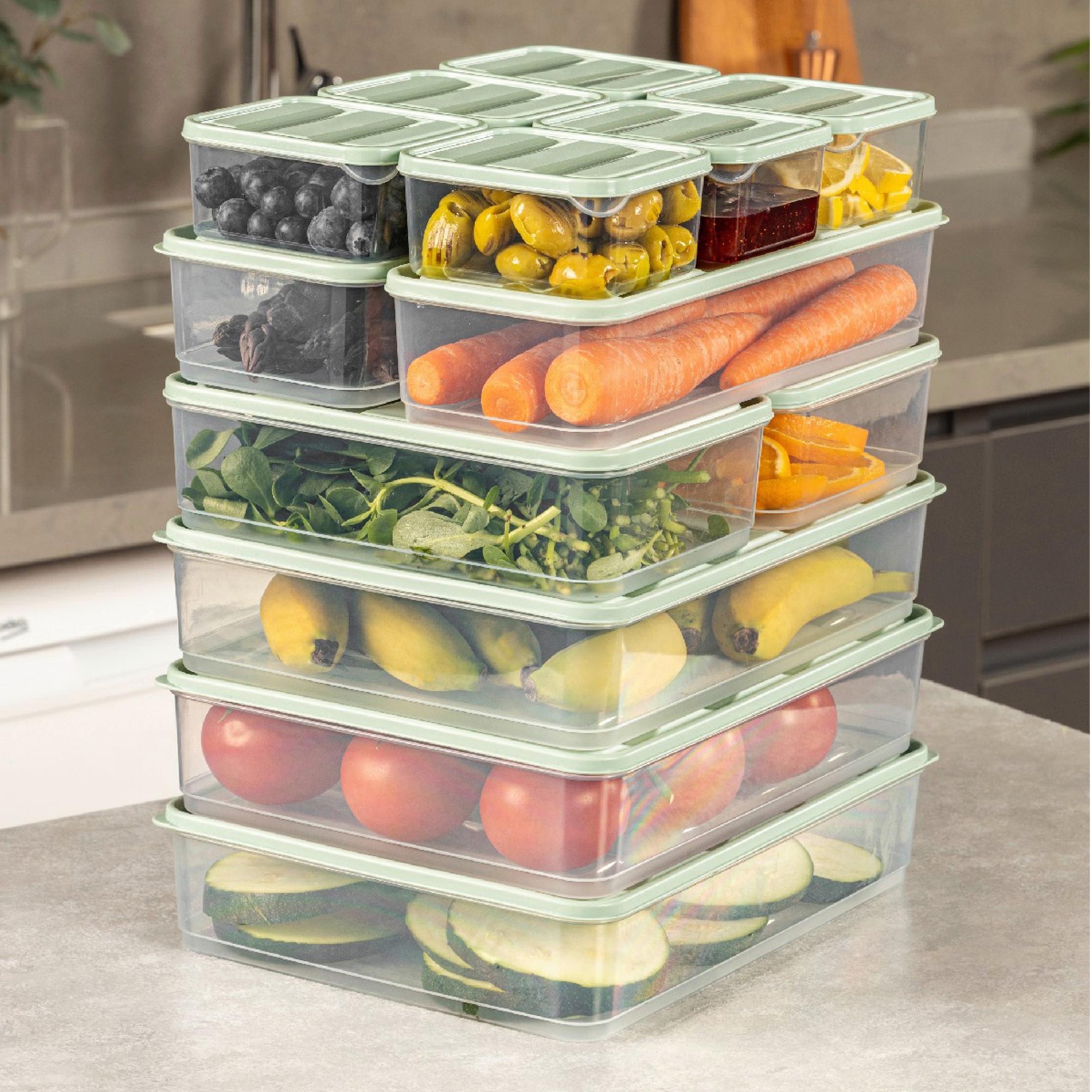 ZESTAW POJEMNIKÓW KUCHENNYCH YBLLA13LU - MINT - Basics (11/7/30cm)