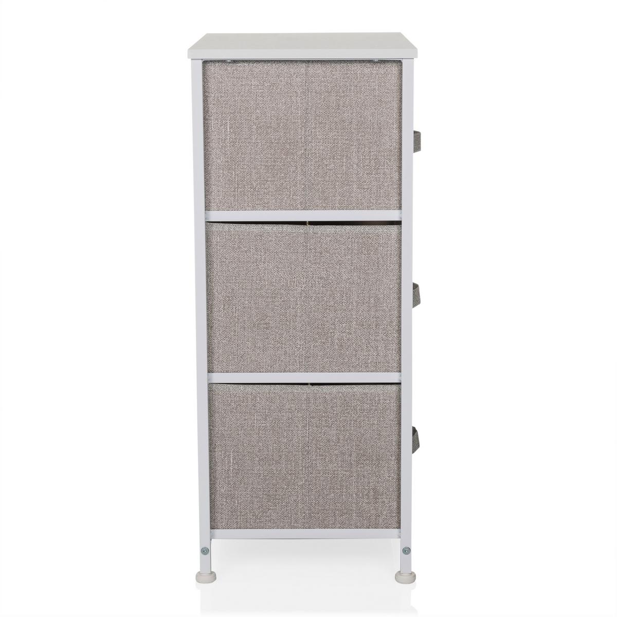 Komoda Foldress M, Siva - siva, Moderno, umetna masa/tekstil (45/73/30cm) - MID.YOU