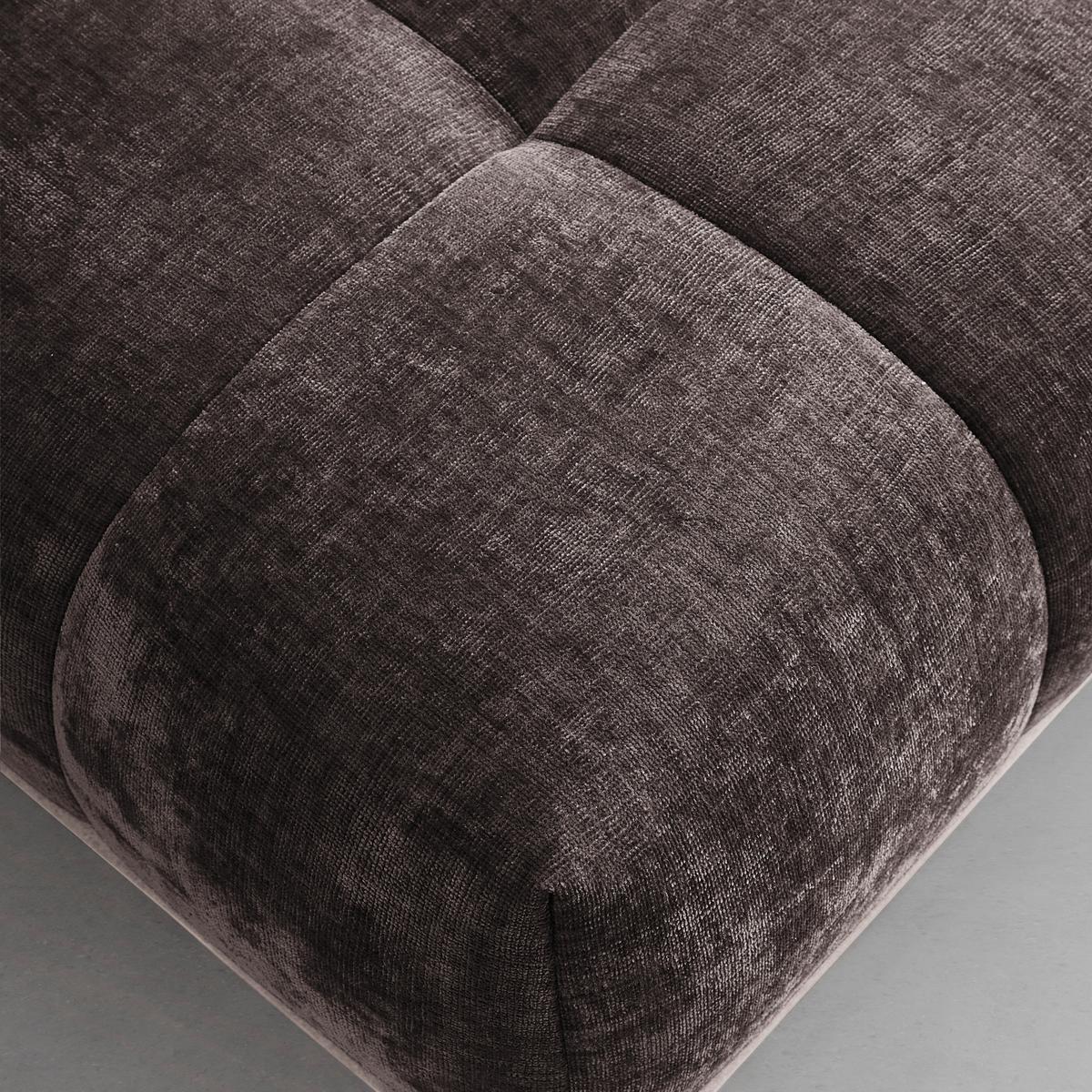 Ecksofa Morgan Taupe - Taupe/Schwarz, MODERN, Textil/Metall (262/67-87/184cm) - Mömax