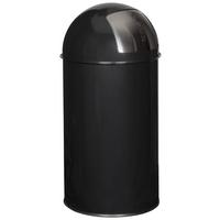 Koš Za Smeti Push, 50 L, Črna - črna, Basics, kovina (35/74/35cm) - MID.YOU