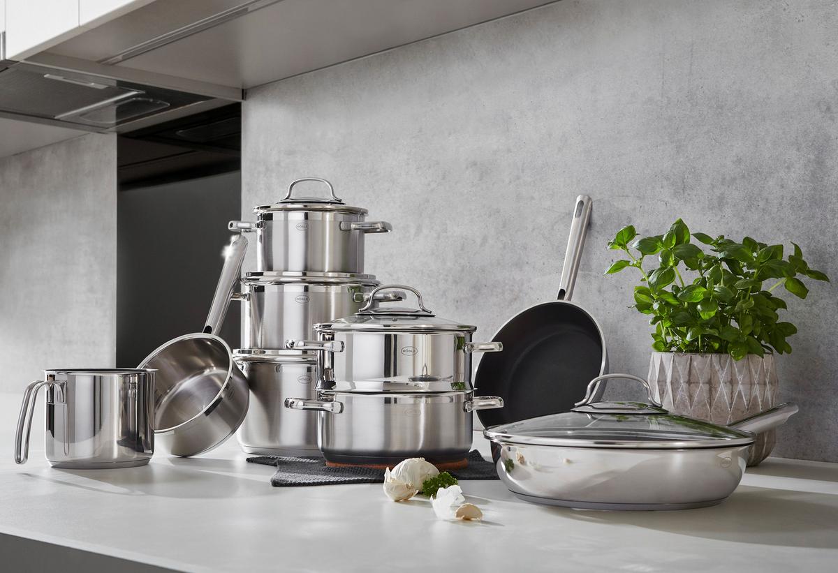 ZESTAW GARNKÓW 13120 RÖSLE - kolor stalowy, Design, metal/szkło - Rösle