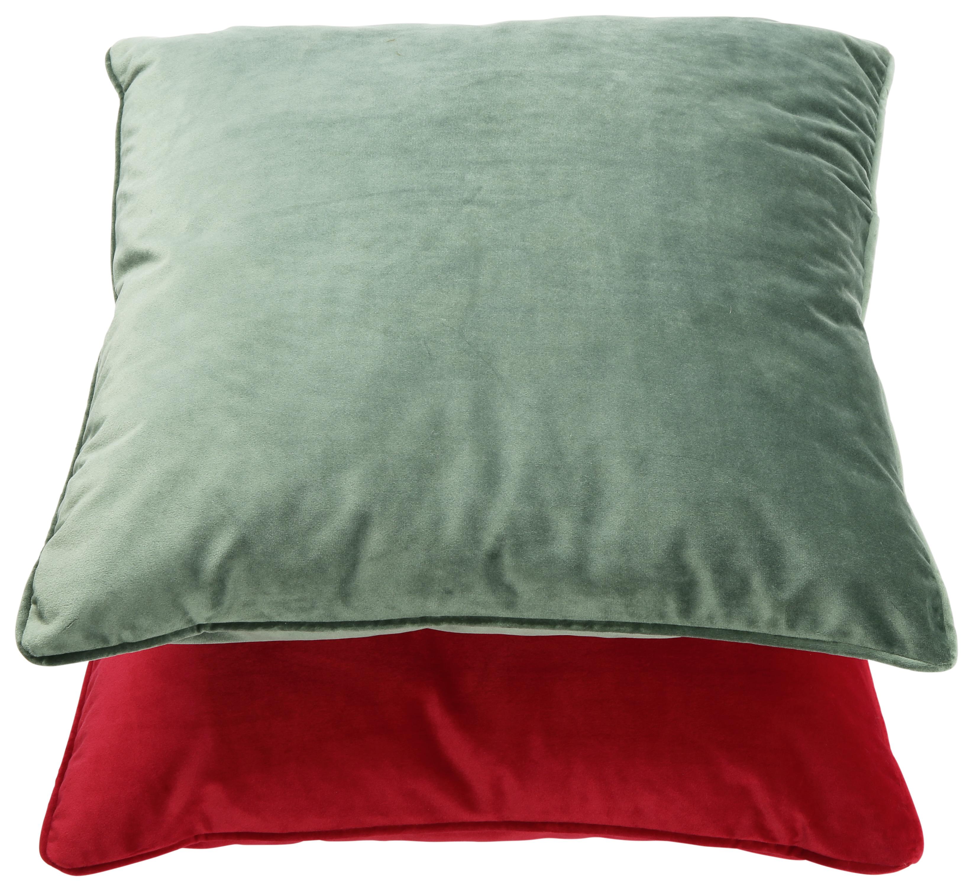 Zierkissen Viola in Grün ca. 45x45cm - Grün, Konventionell, Textil (45/45cm) - Premium Living