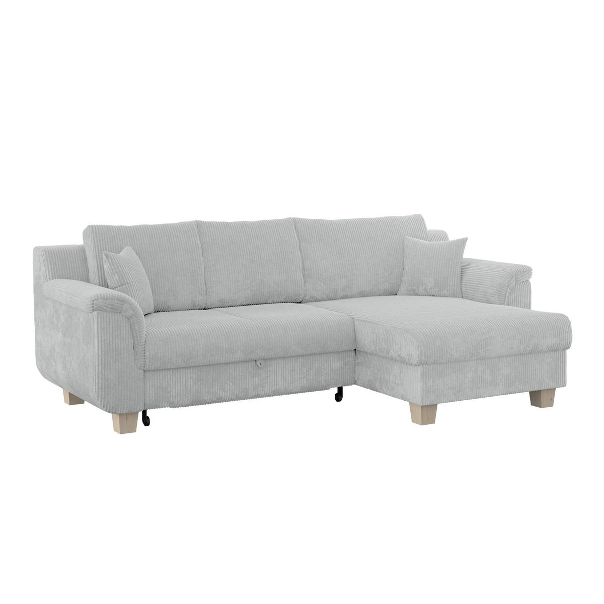 Colţar ALEX - gri deschis, Modern, textil (246/88cm) - Modern Living
