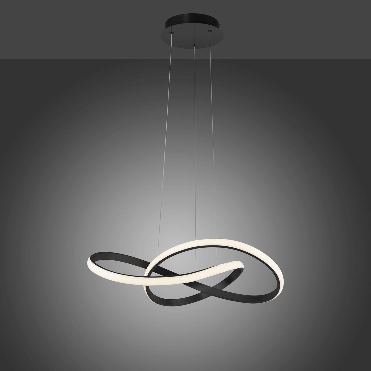 LED-Hängeleuchte Maria max. 29,50 Watt - Schwarz, Design, Metall (5,7/5,7/120cm)