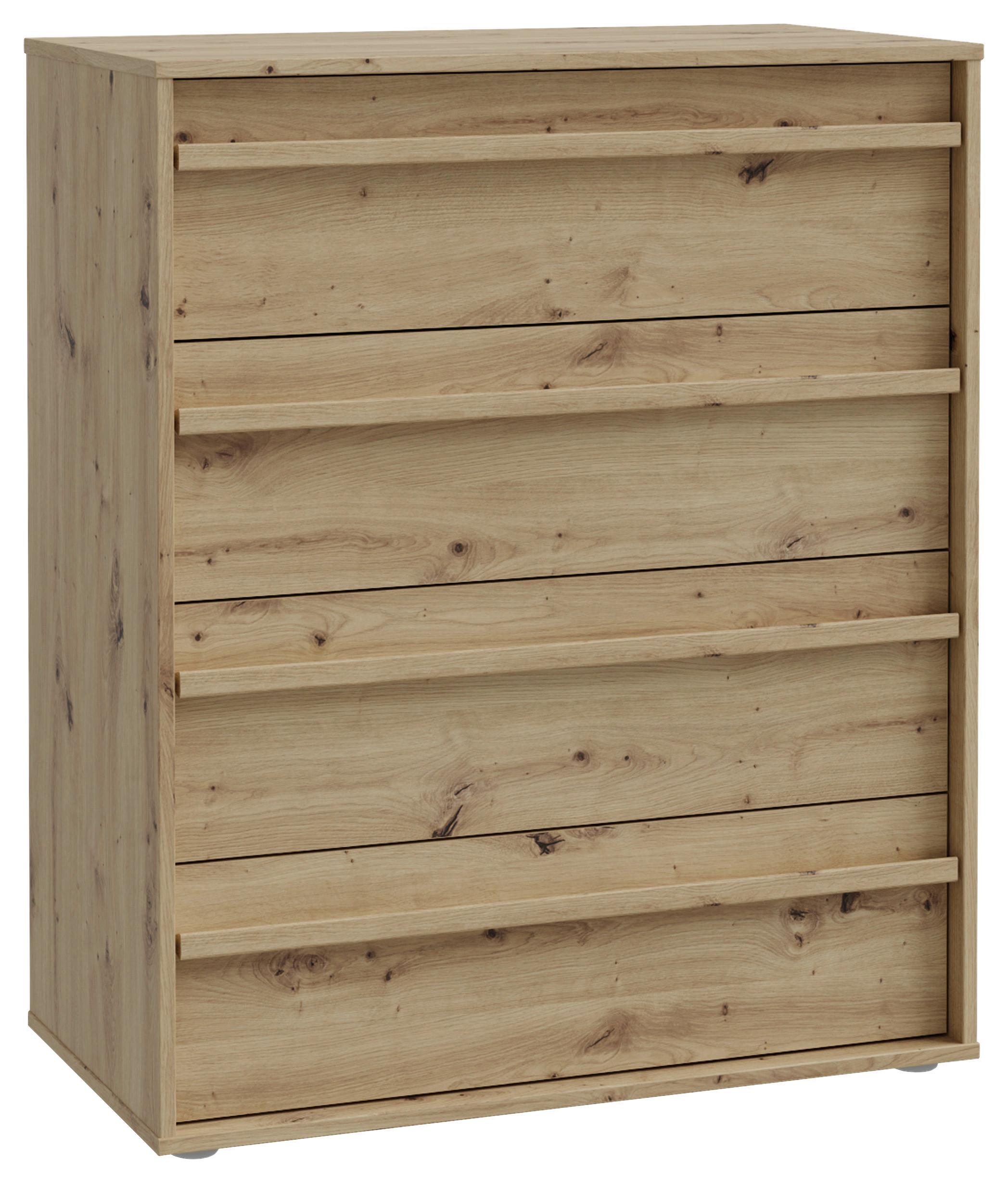Comodă CLEO - culoare lemn stejar, Modern, plastic/material pe bază de lemn (78,4/94,4/42cm) - Modern Living