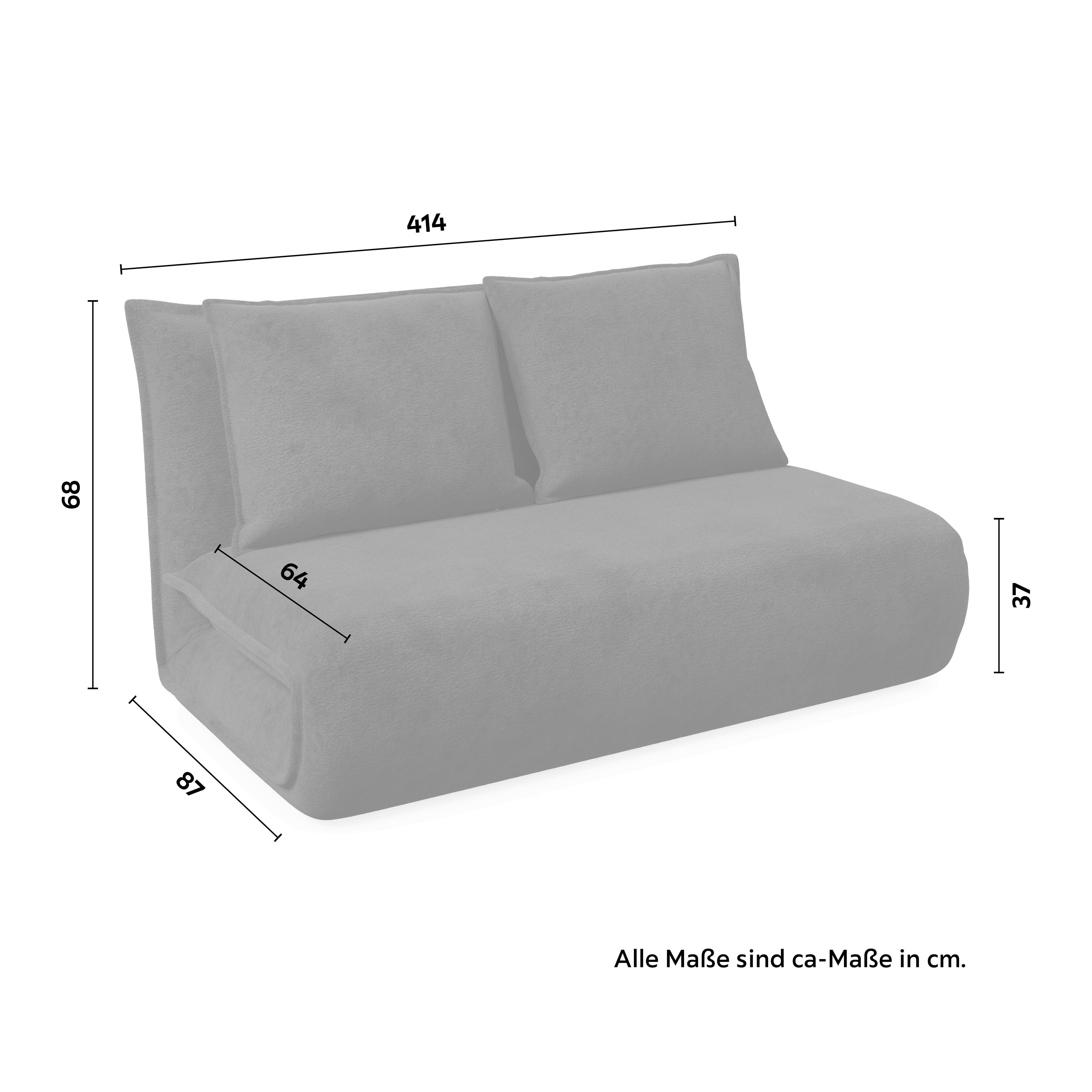 BÄDDSOFFA MACY - mörkgrå, Modern, metall/textil (141/68/87cm) - Bessagi Home